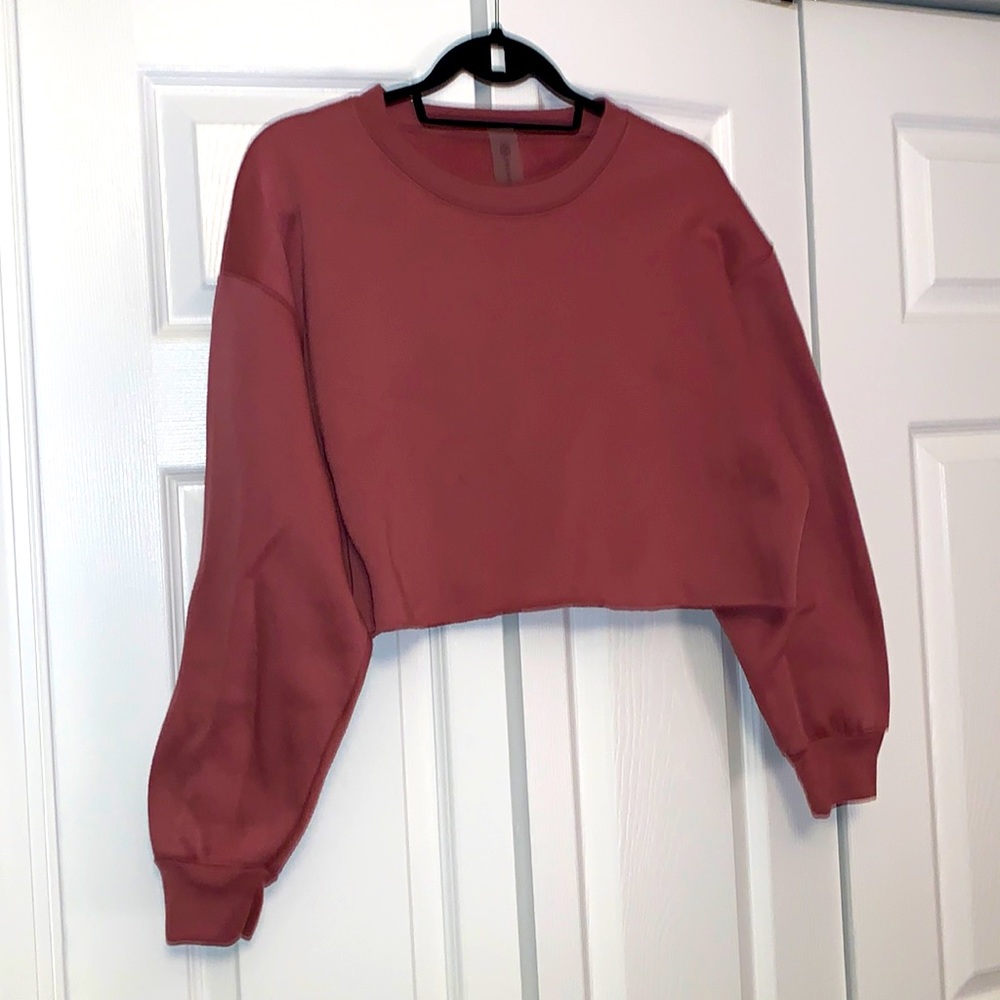 Pink cropped sweatshirt